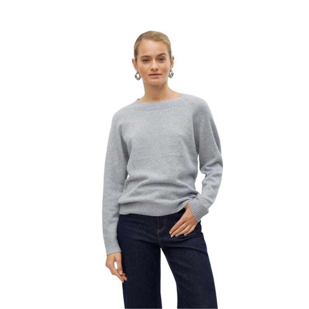 Vero Moda Womens/Ladies Plain Knitted Sweater / Light Grey Melange